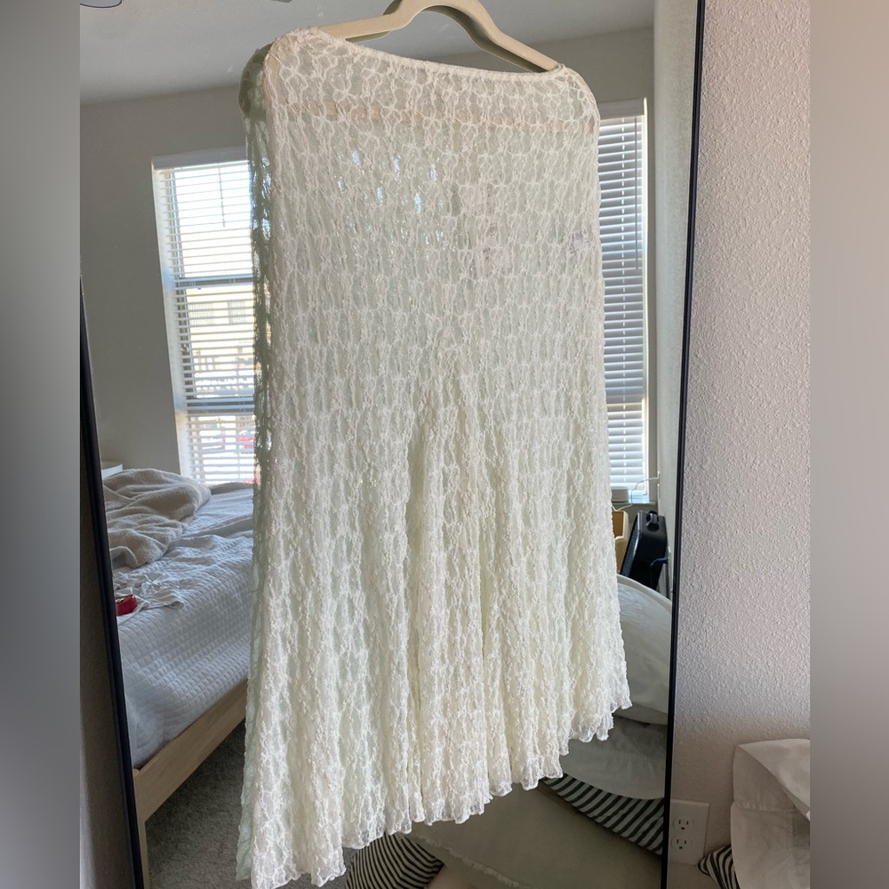 ZARA, White Lace Midi Skirt, BNWT, Size Medium